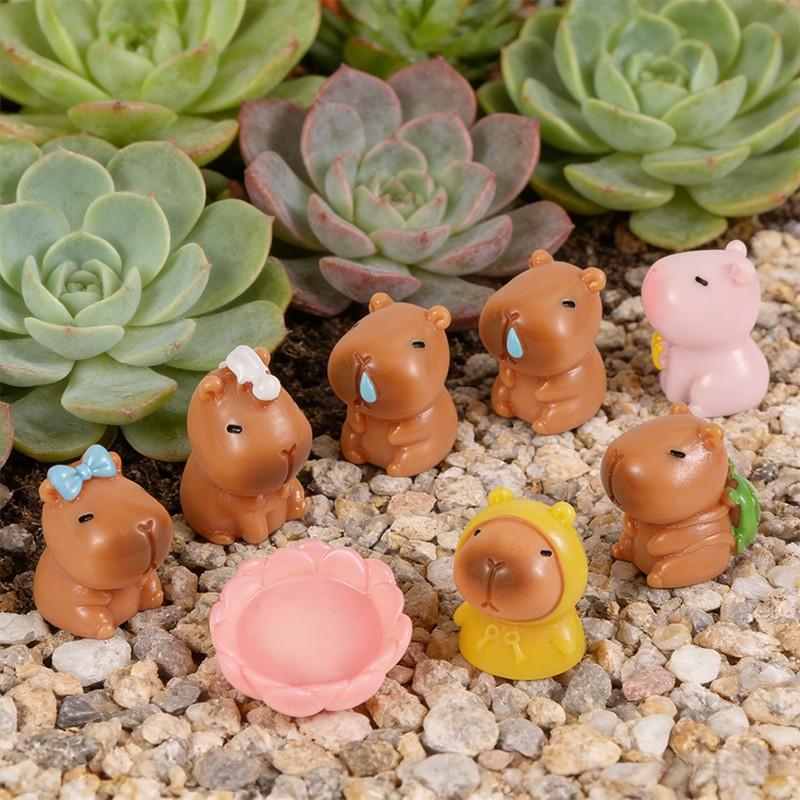 11pcs Realistic Capybara Figurines, Various Colors, Handmade Decorations, Home Entryway, TV Cabinet, Living Room, Bar, Office Desk