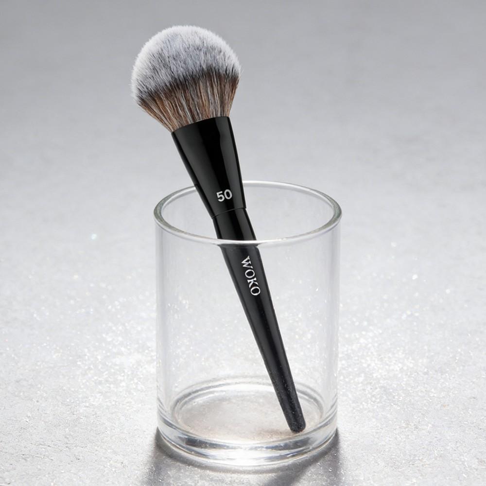 50# Powder Brush Peach Heart Contour Sculpting, Synthetic Hair Face Bronzer, Blush Setting Makeup Tool, Essential Beauty Accessory