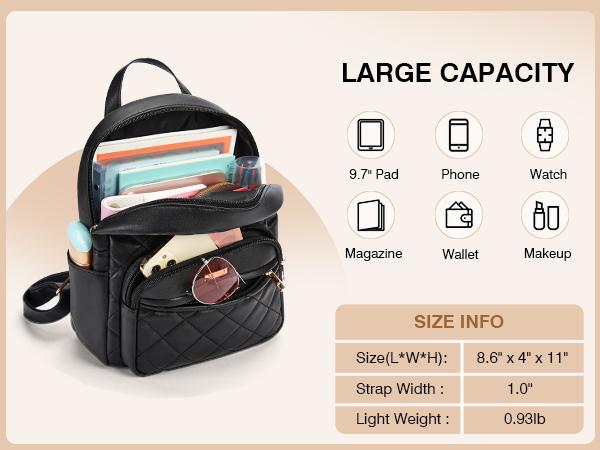 1598 Mini Backpack Purse , Vegan Leather Cute Small Backpack Fashion Narwey Girls Small Backpack Purse Vegan Leather Mini Bookbag  main image 3