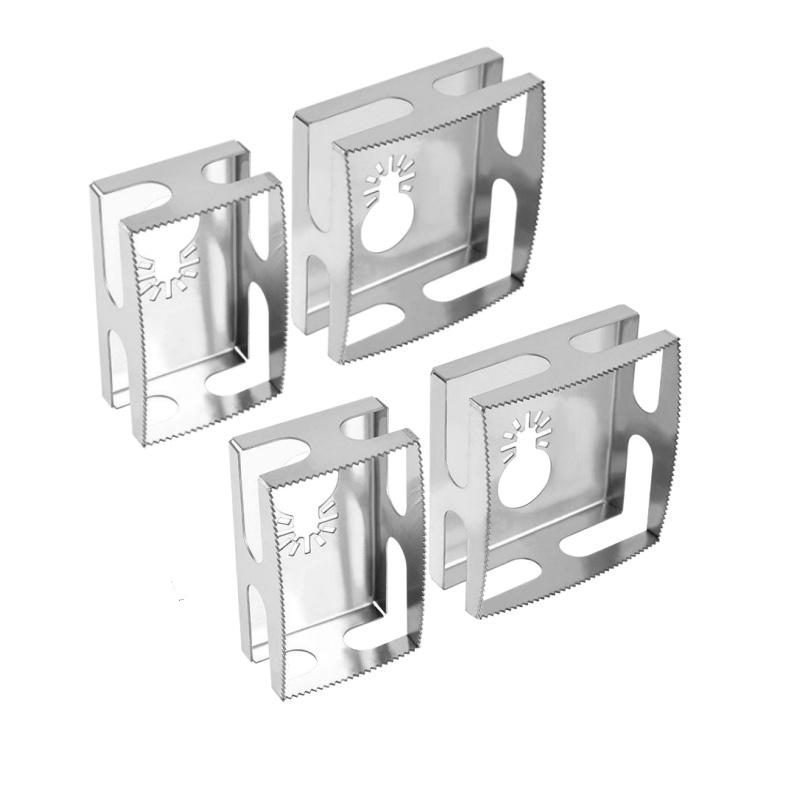 Stainless Steel Square Groove Knife, Drywall Oscillating Knife Hardware for Outlet Box, Electrical Box Drywall Oscillating Knife, Wood, Plastic One-step Oscillating Knife, Saw, Hand Tools, Heavy Duty, Tool Accessories, Durable Lithium Battery