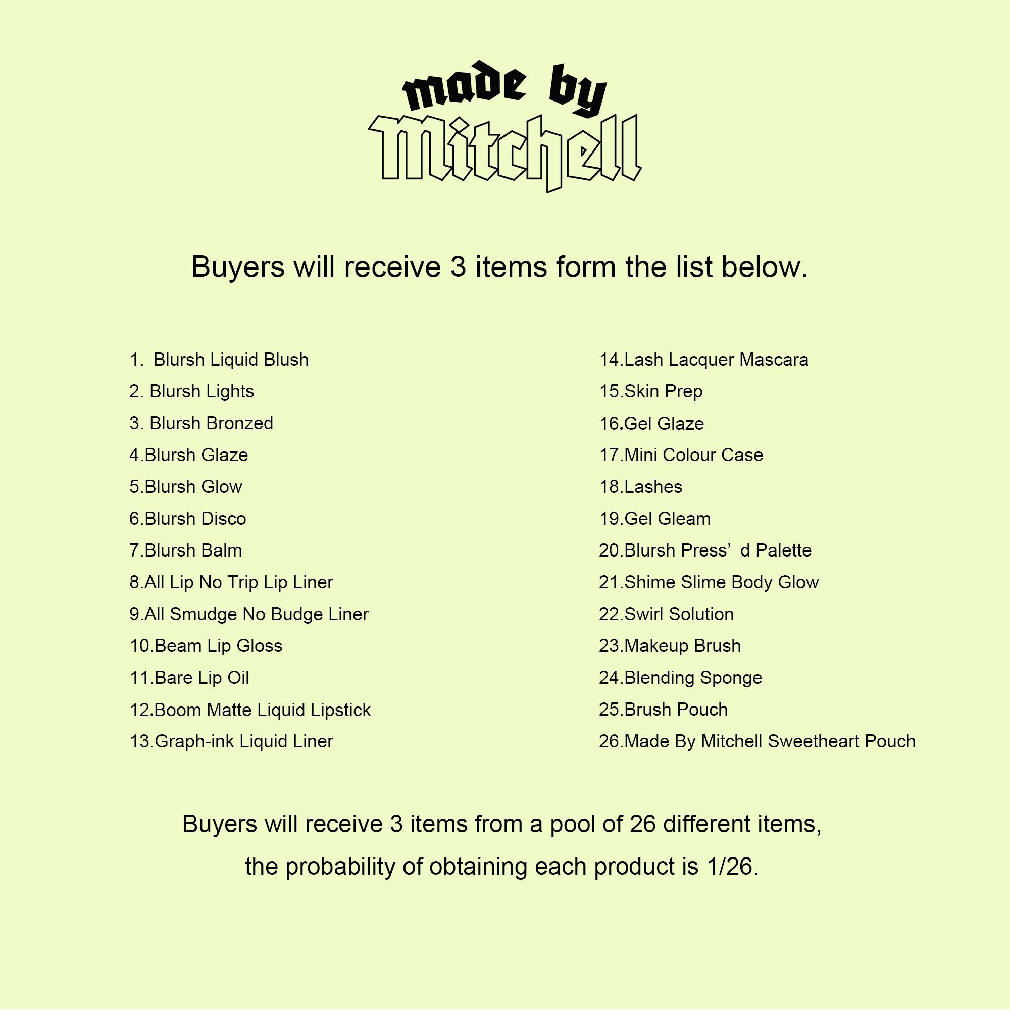 Sun-Kissed Mini Mystery Makeup Bundle Box, Includes Mini Book & 3 Items, Perfect Gift Set for Beauty Enthusiasts, Ideal for Travel