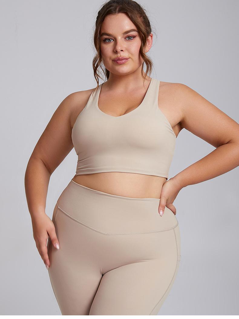 2026 Women's Plus Size 2 Piece Workout Set High Waisted Yoga Leggings with Pockets & Sports Bra