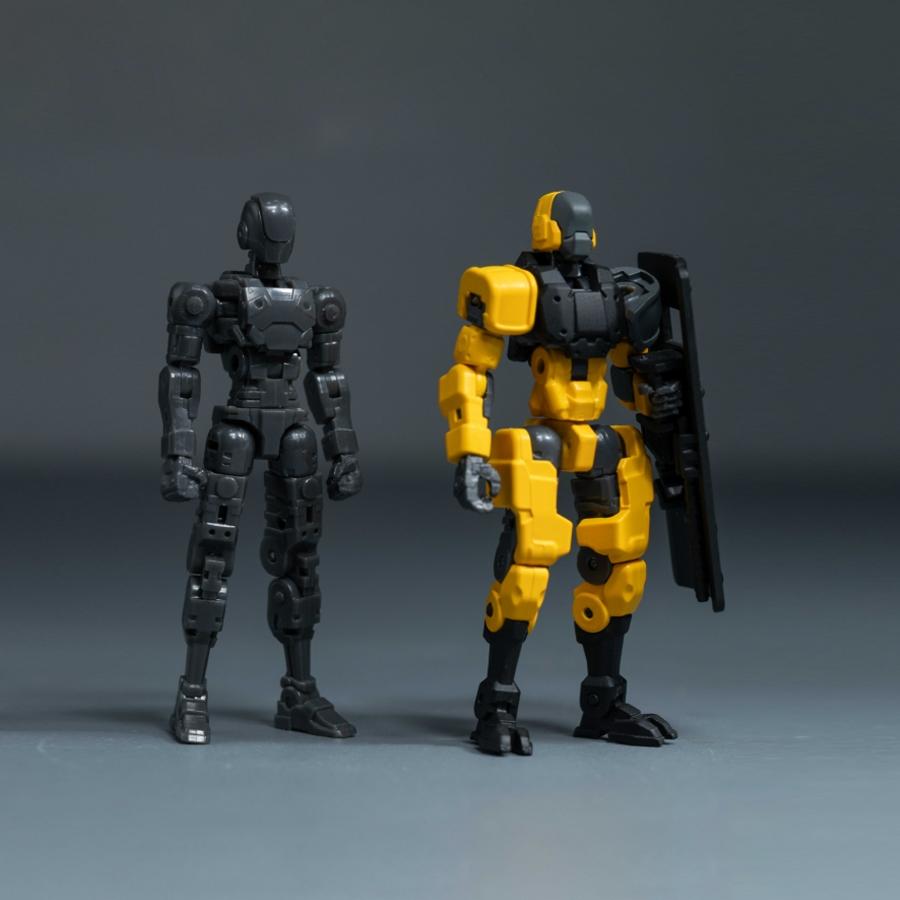 2pcs DIY Assemble Robot Model Kit, Joint-Movable Action Figure, Articulated Figures, Perfect Holiday Gift, Birthday Present, Collectible Decoration