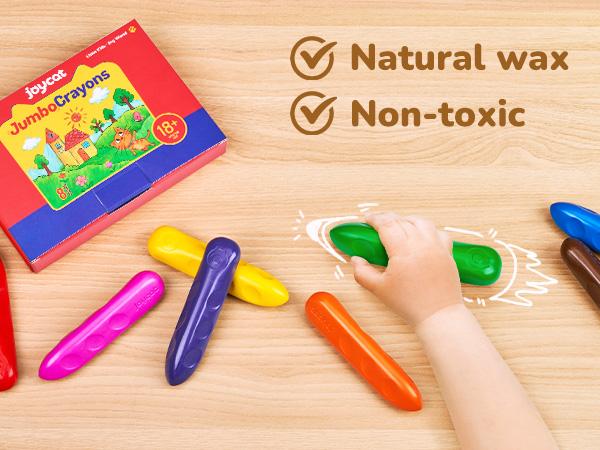 JoyCat 8/16/30 Pcs Jumbo Crayons for Kids, Art Supplies, Large, Safety, Non-Toxic, Fun, Washable, Colorful Crayons for Coloring Painting School Home