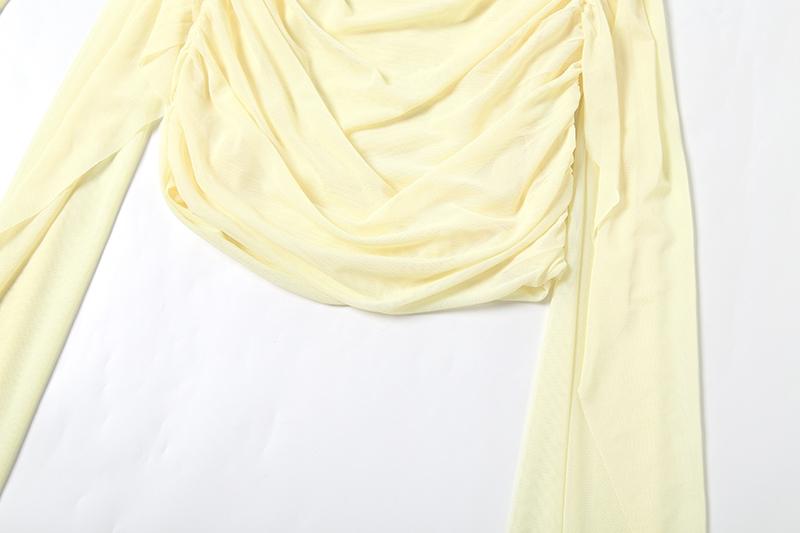 DOUCIU Summer Bachelorette Party Sexy Hot Personality Cool Mature Women'S Thin Mesh See-Through Mini Hip Wrap Dress