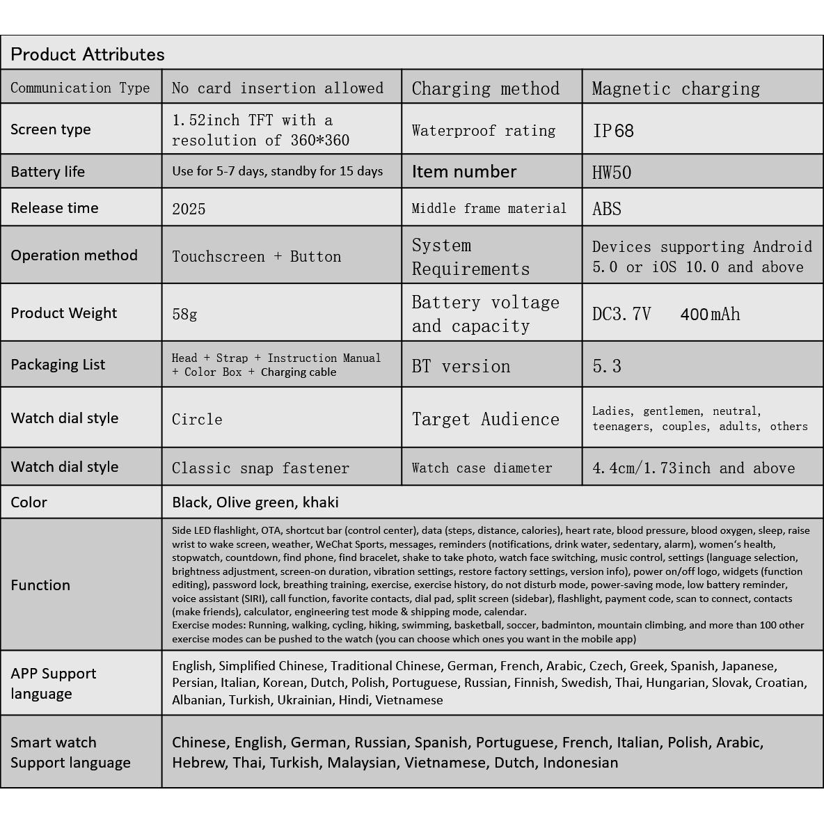 Outdoor smart watch, 1.53-inch touch screen wireless calling, with over 100 sports modes and watch faces, AI voice assistant, compatible with Android and iPhone, flashlight function, fitness watch wearable device, ceramic resin strap waterproof watch.