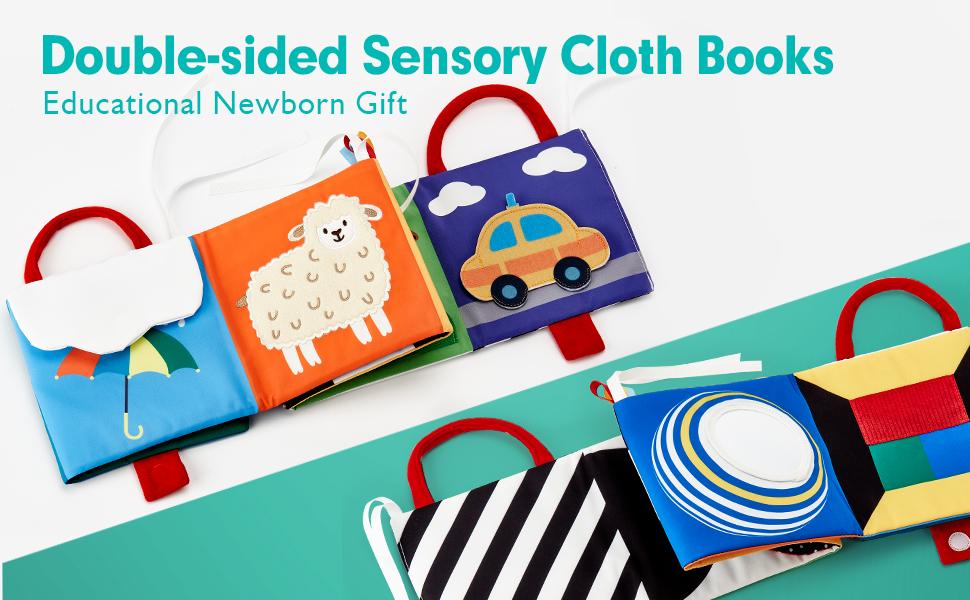 hahaland - High Contrast Newborn Toys - Baby Tummy Time Toys 0-6 Months with Crinkle, Squeaky Sounds, Touch Feel, Visual Stimulation - Easter Baby Shower Gifts Sensory Activity Learning hahaland - High Contrast Newborn Toys - Baby Tummy Time Toys 0-6 Months with Crinkle, Squeaky Sounds, Touch Feel, Visual Stimulation - Easter Baby Shower Gifts Sensory Activity Learning