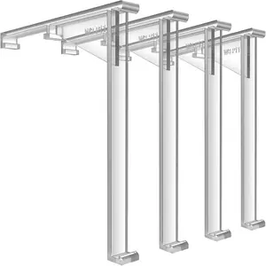 4 Pieces Clear Vertical Blind Valance Clips, Hidden Outside Mount Installation Bracket Replacement Part