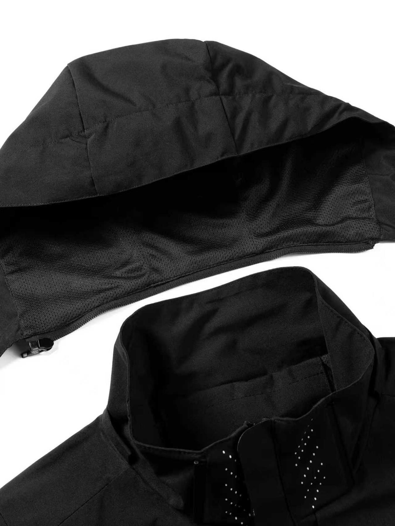 Chicago 23 Number Printed Hooded Jacket for Men, Windproof Waterproof Bomber Coat, Spring & Fall Basketball Outdoor Outerwear