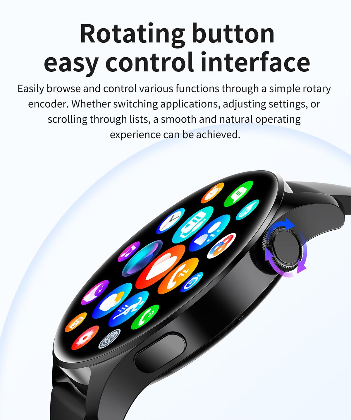 High-value smart watch, 1.53-inch touchscreen with wireless calling, over 100 sports modes and watch faces, AI voice assistant, compatible with Android and iPhone watches, fitness watch wearable device, ceramic resin strap waterproof watch.