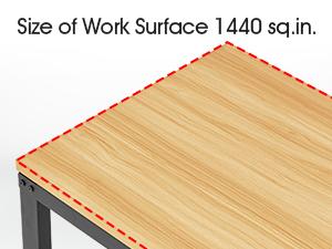 Adjustable Height Wood Workbench, 60" L X 24" W 2000 Lbs Capacity Heavy Duty Work Bench, Smooth Surface Table with Power Outlets for Garage, Workshop, Office, Home