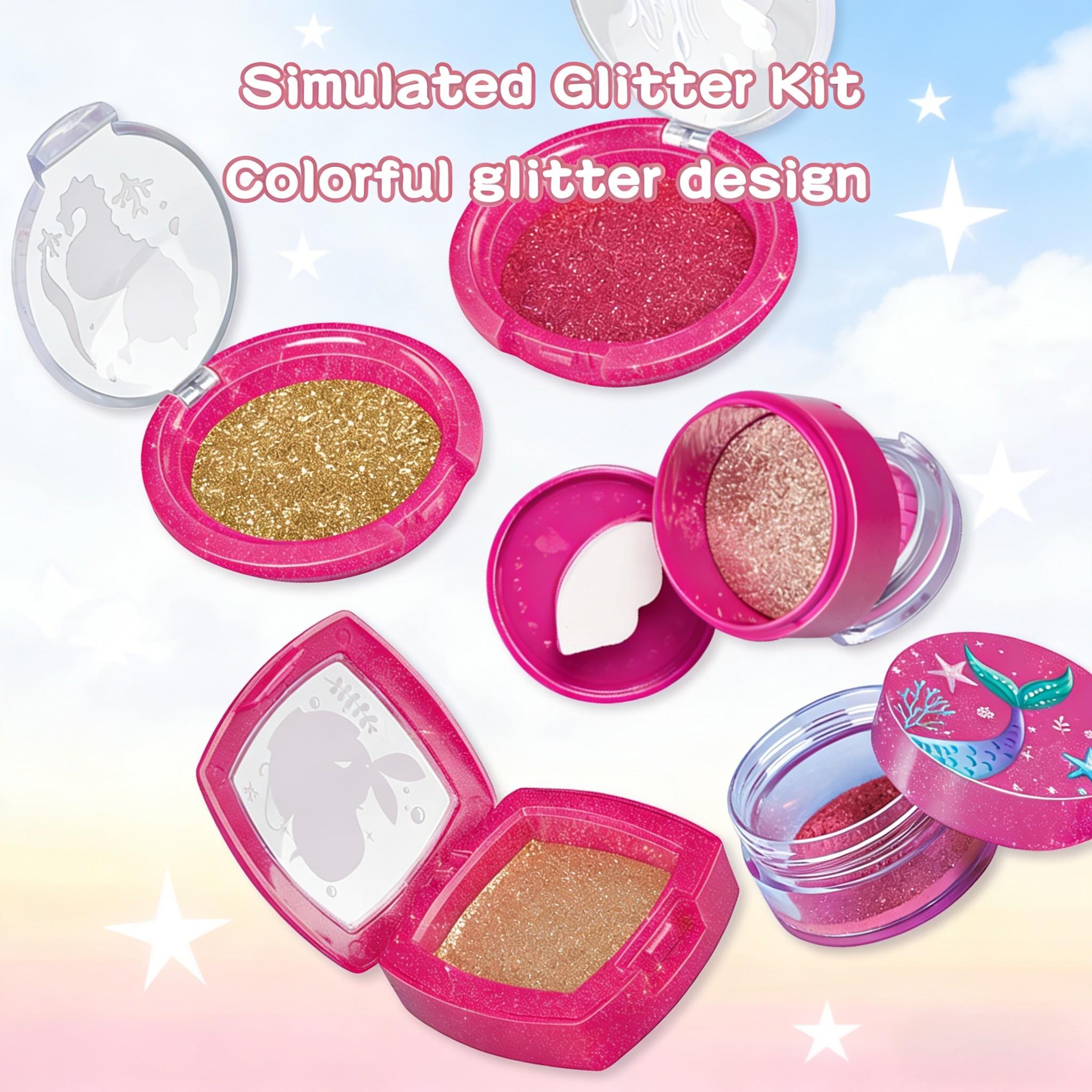 Realistic Makeup Toy Set, 22/14pcs Plastic Cosmetic Bag Kit, Non-Real Cosmetics, 3 to 9 Years Old, Princess Birthday Gift