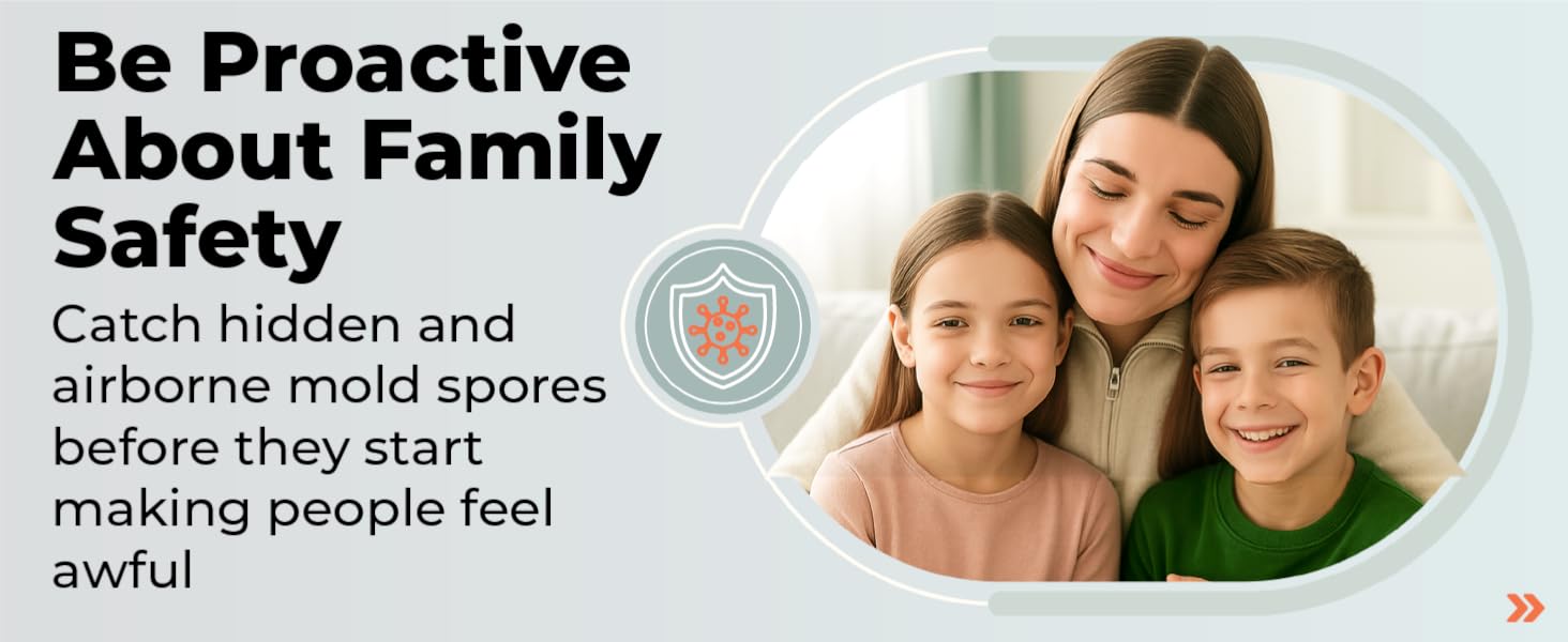 Mold Test Kit – Test 10 Different Areas, Swab Sample and Air Sample, Easy-to-Use Guide,-Testing