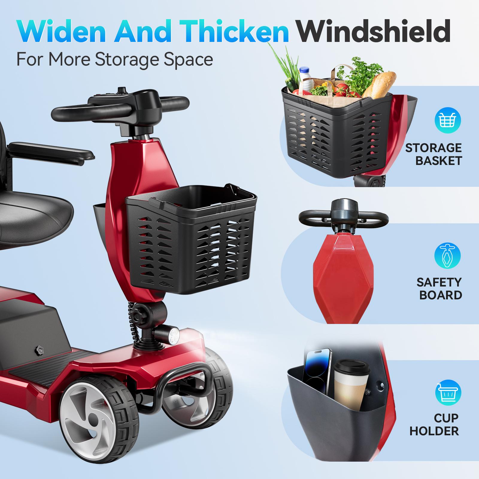 HOMYKING Mobility Scooter for Adults - 15-Mile Range, Precise Adjustable Speed, Electromagnetic Braking, 360° Swivel Seat, Ideal for Shopping & Short Journeys, Christmas Gifts, Black Friday Specials