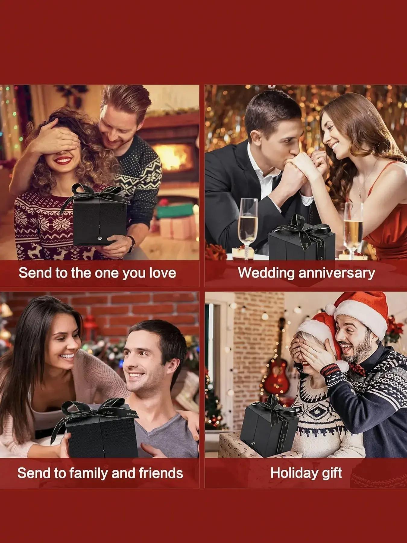 Sparkling Starry Sky Blue Moon Ring and Gold Sun Ring, Gift for Her, Girlfriend, Mother, Friend, Casual Style, All Seasons