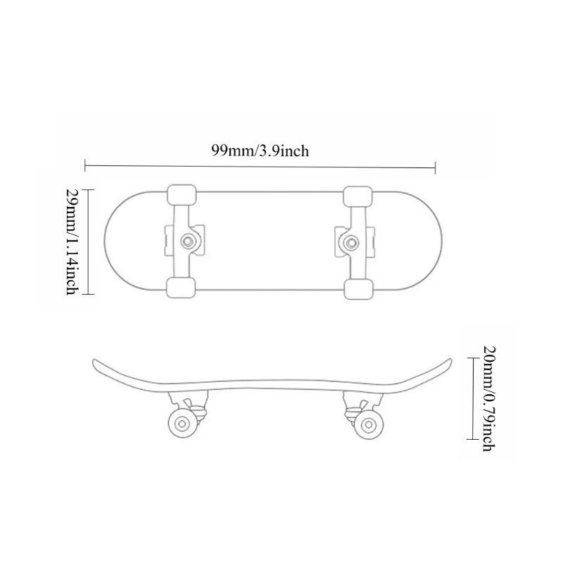 Finger Skateboard Wooden Fingerboard Toy, Professional Stents Fingers Skate Set, Novelty Children Christmas Gift, 1set