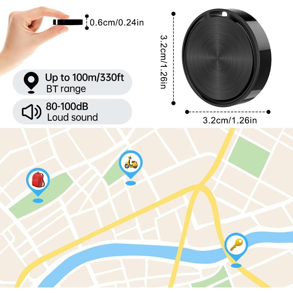 Dual System GPS Tracker for Android & iOS, Smart Global Item Locator, Precision Tracking for Seniors, Kids, Pets, Keys, Wallets, Wireless Positioning Tracker