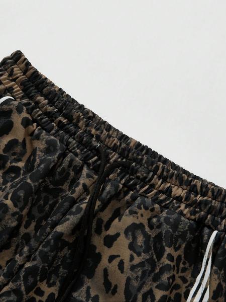 Unisex Street Style Camo Print Joggers Pants, Fitted All-Seasons Wear, Moderate Fabric, Perfect for Casual & Trendy