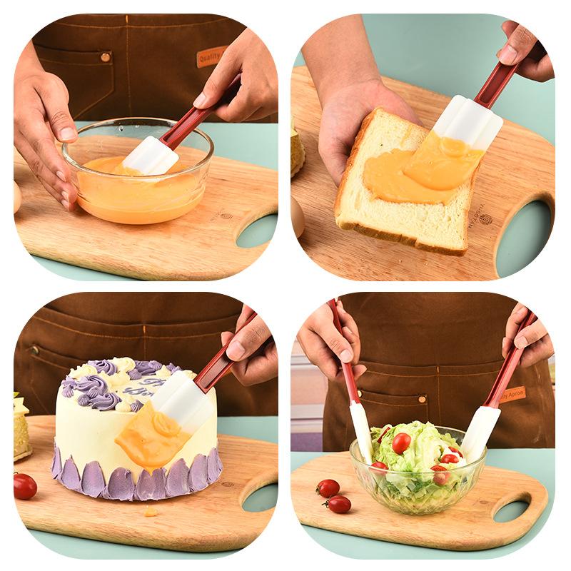 Commercial Silicone Baking Spatula Set, Heat Resistant Butter Scraper, Cream Spread Tool, Salad Stirring Utensil, Kitchen Baking Tools