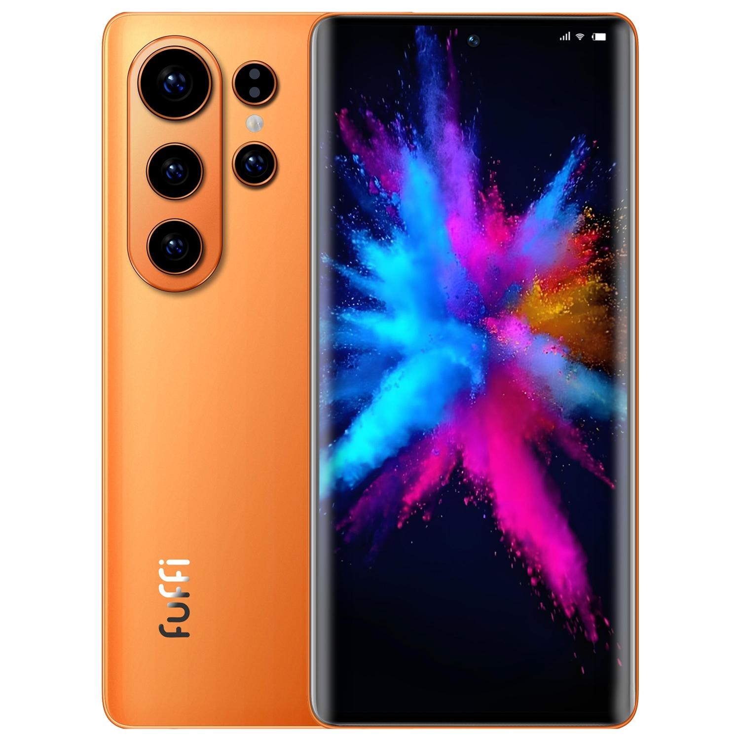 FUFFi 6.67-inch curved screen, 4G network smartphone, 4GB RAM+64GB ROM, 5MP+13MP high-definition camera, eight core processor, Android 12.0 stylish phone, 5000mAh battery, dual card dual standby, GPS
