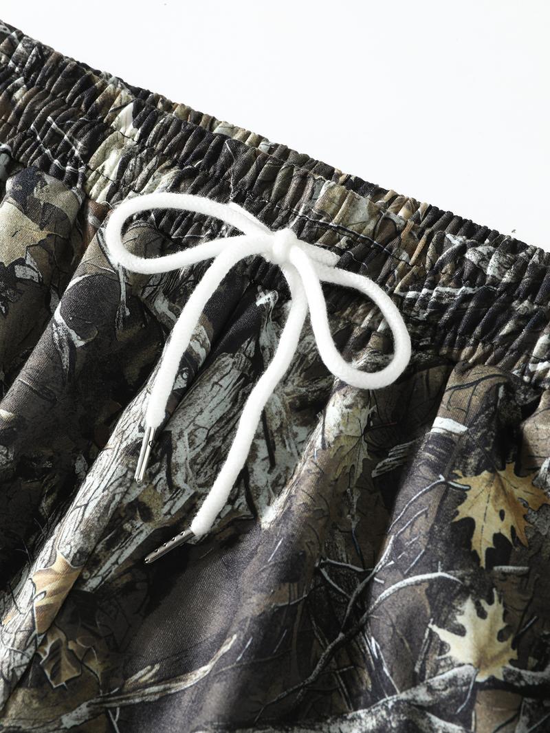 Women's Camo Printed Loose Long Pants with Pockets, Casual Drawstring Waist, Perfect for Spring Summer Fall, All Seasons Wear