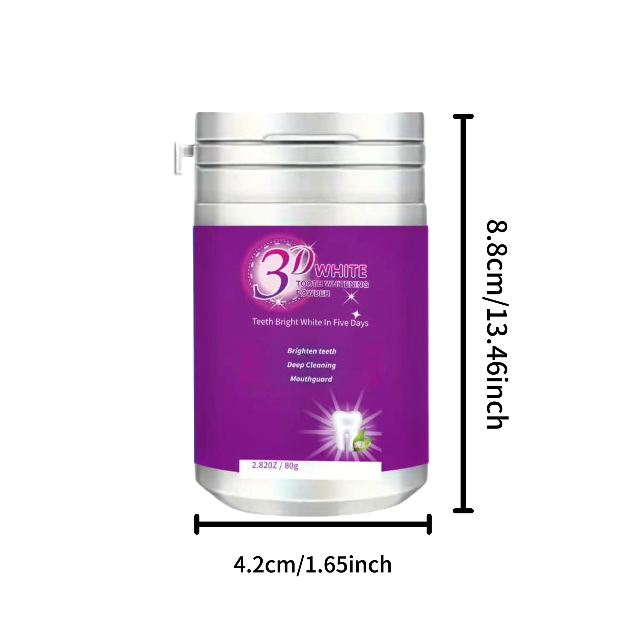 3D Purple Tooth Powder, 3-Day Fast-Acting Stain Remover for Coffee & Tea, Tooth Whitening Powder, Oral, Oral Hygiene, Deep Cleaning, Fresh Breath, with Daily Use for Men & Women, Daily Dental Care, Polished Finish, Brightening Effect