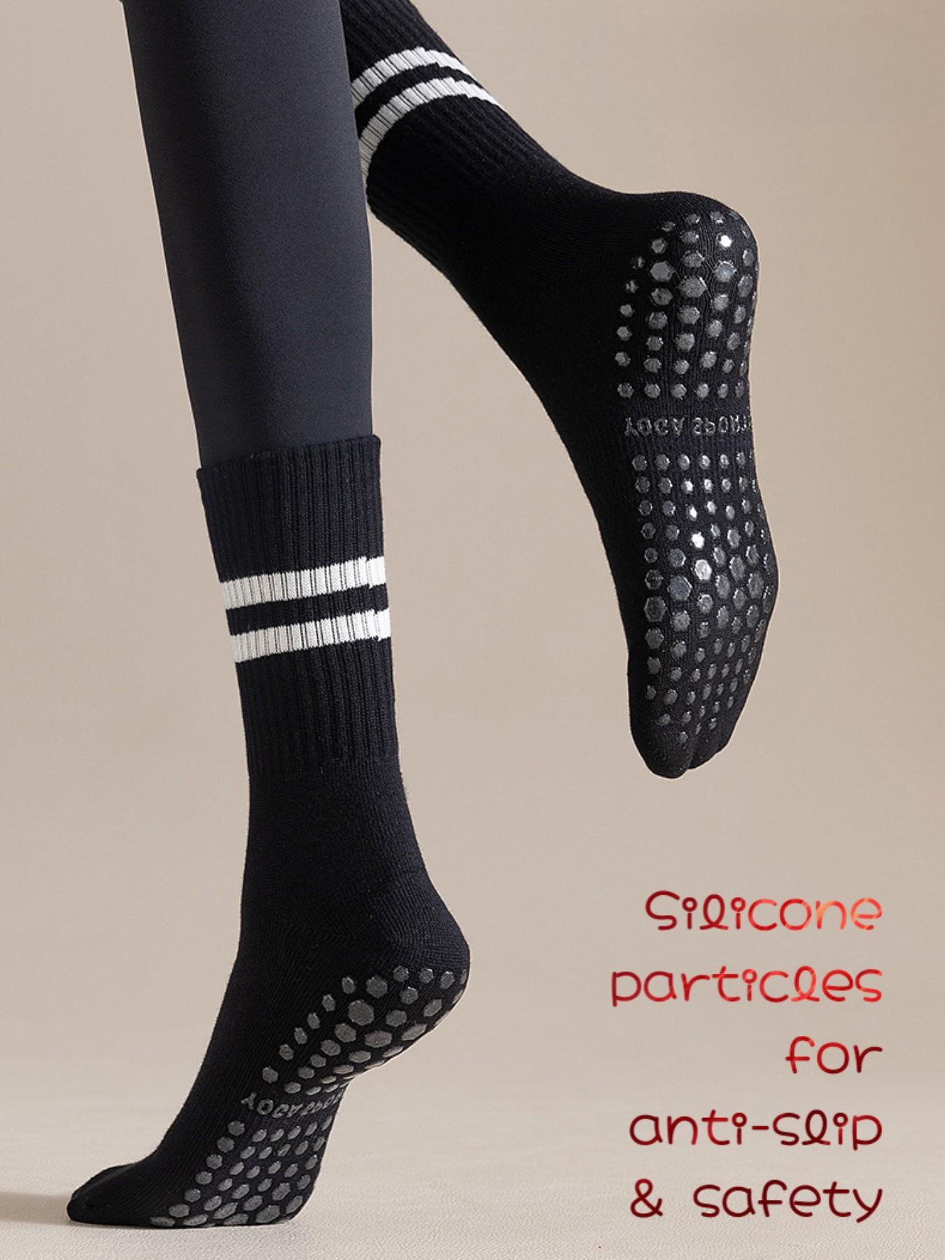 8 Pairs Women Yoga Socks Skipping Rope Sports Socks Ballet Socks Pilates Socks Anti-slip Floor Socks Parallel Bars Mid-tube Socks