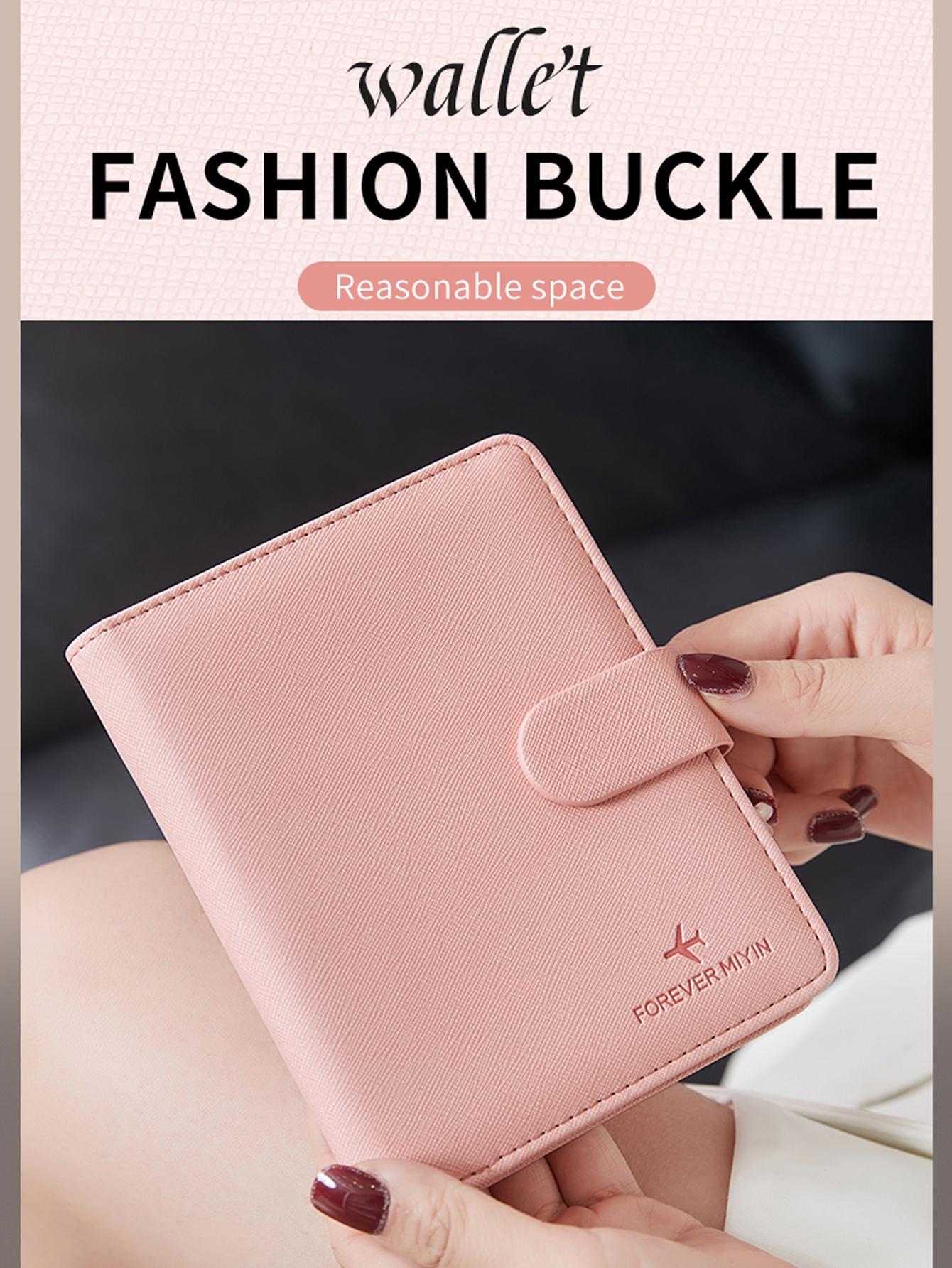 RFID Anti-theft Brush Passport Cover Card Holder Unisex Multifunctional Solid Color PU Bifold Wallet Passport Clip Lightweight Portable Passport Holder With Card Slot ID Window Passport Case For Men and Women For Travel Flight, Travel Essentials