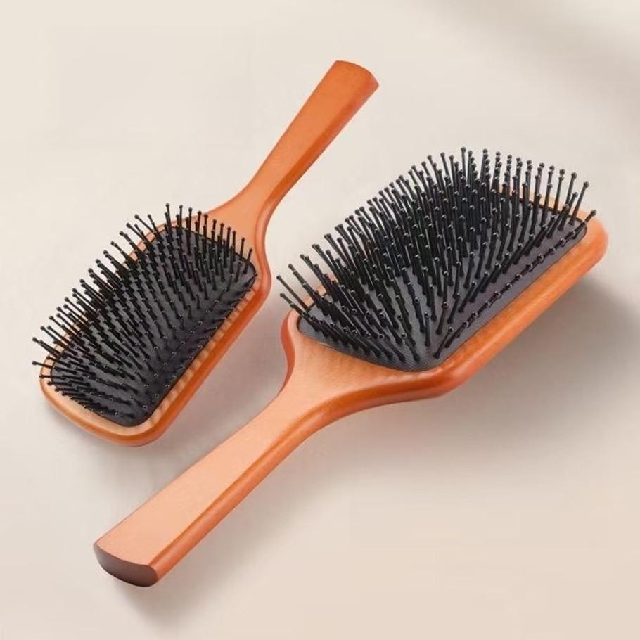 Wooden Massage Comb for Home Use, Anti-Static Hair Brush, Long Hair Detangler, Lustrous Hair Care Tool, Natural Wood Material