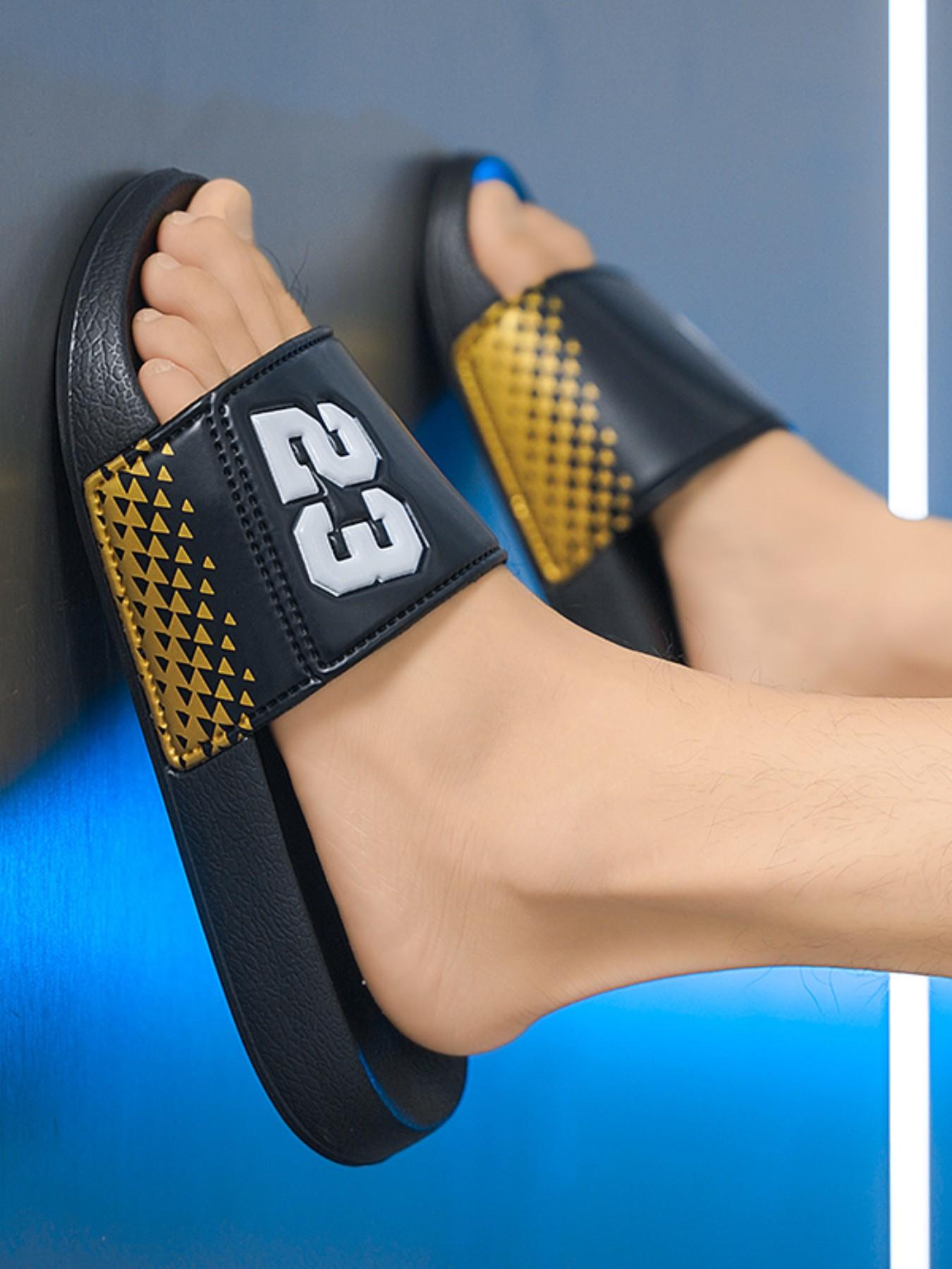 Men's Summer Comfortable Adjustable Velcro Slippers, Casual Beach Sandals, Suitable for Daily Wear and Relaxation, All Seasons