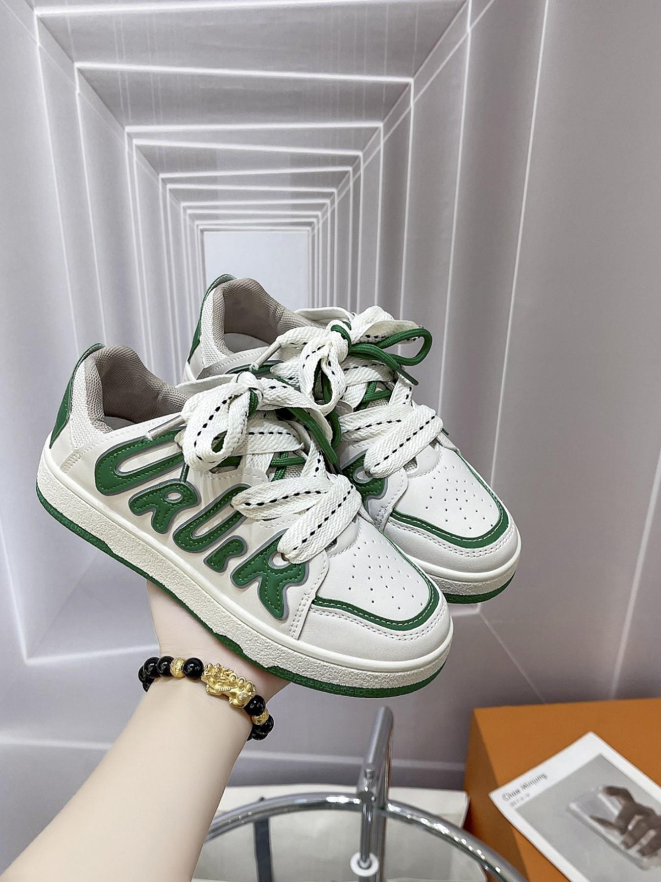 Cool Letter Colorblock Thick Sole Sneakers for Women, Unique Design Casual Sports Shoes, Anti-Slip Durable Student Shoes, Streetwear Retro Trainers