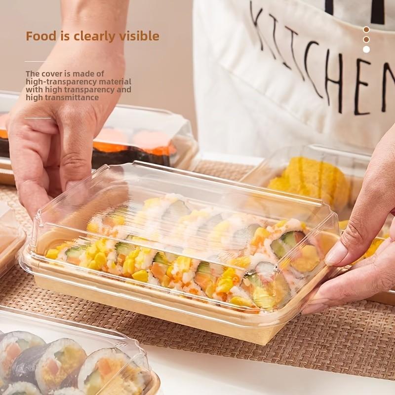 10 Reusable Food Storage Containers with Transparent Lids, Durable Design for Sandwiches, Sushi, Snacks & More, Perfect for Home & Office Use