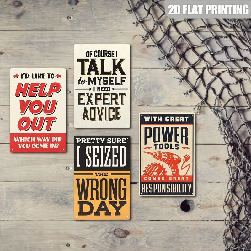 Vintage Aluminum Sign, Humorous Retro Design, Friendly Info Decorative Poster, 8x12 Inches, 2D Flat Aluminum Plaque, Universal Setting