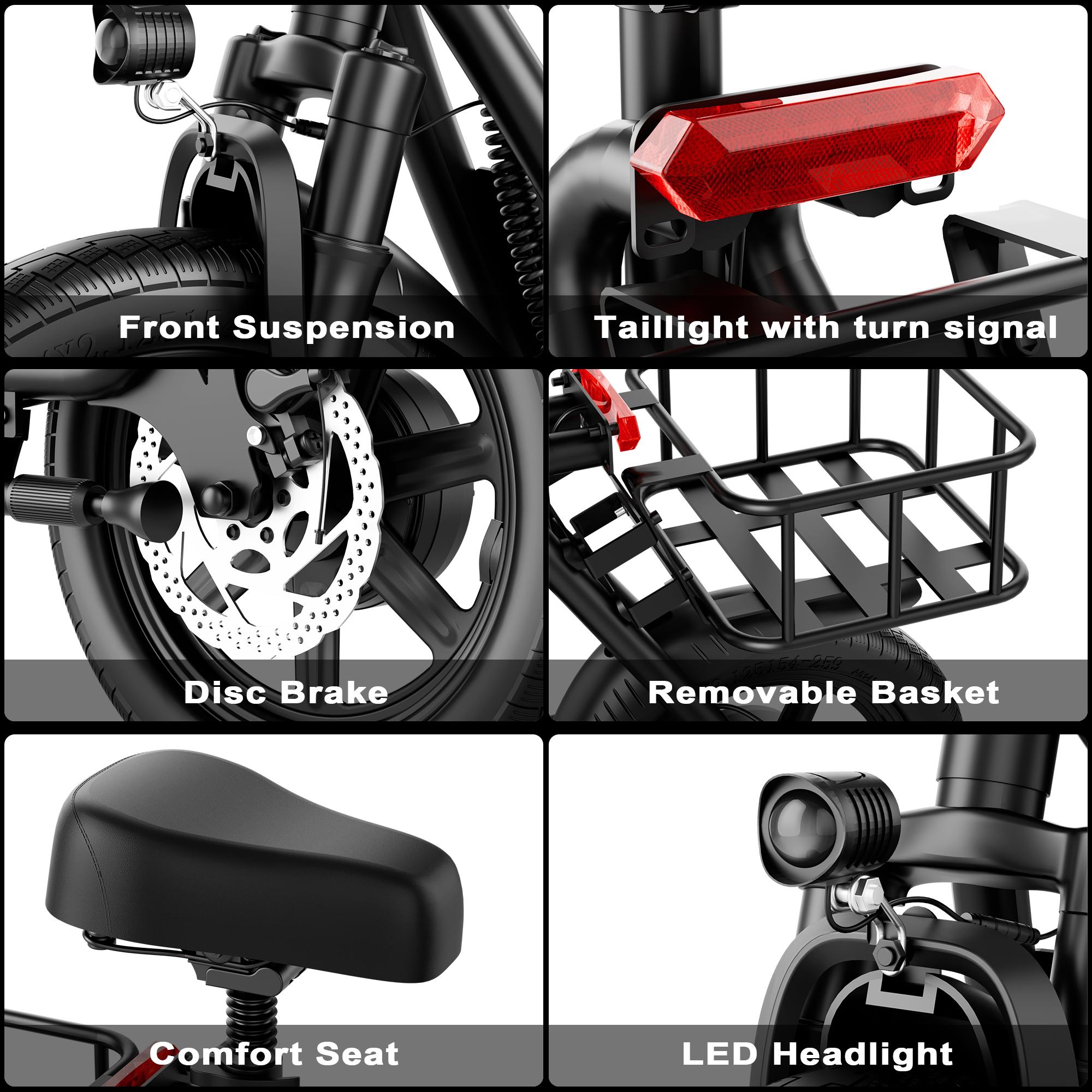 Electric Scooter, Top Speed 22 MPH, Rear Disc Brake + Electronic Brake,14 inch Inflatable Tires,E Scooter with Seat for Adults