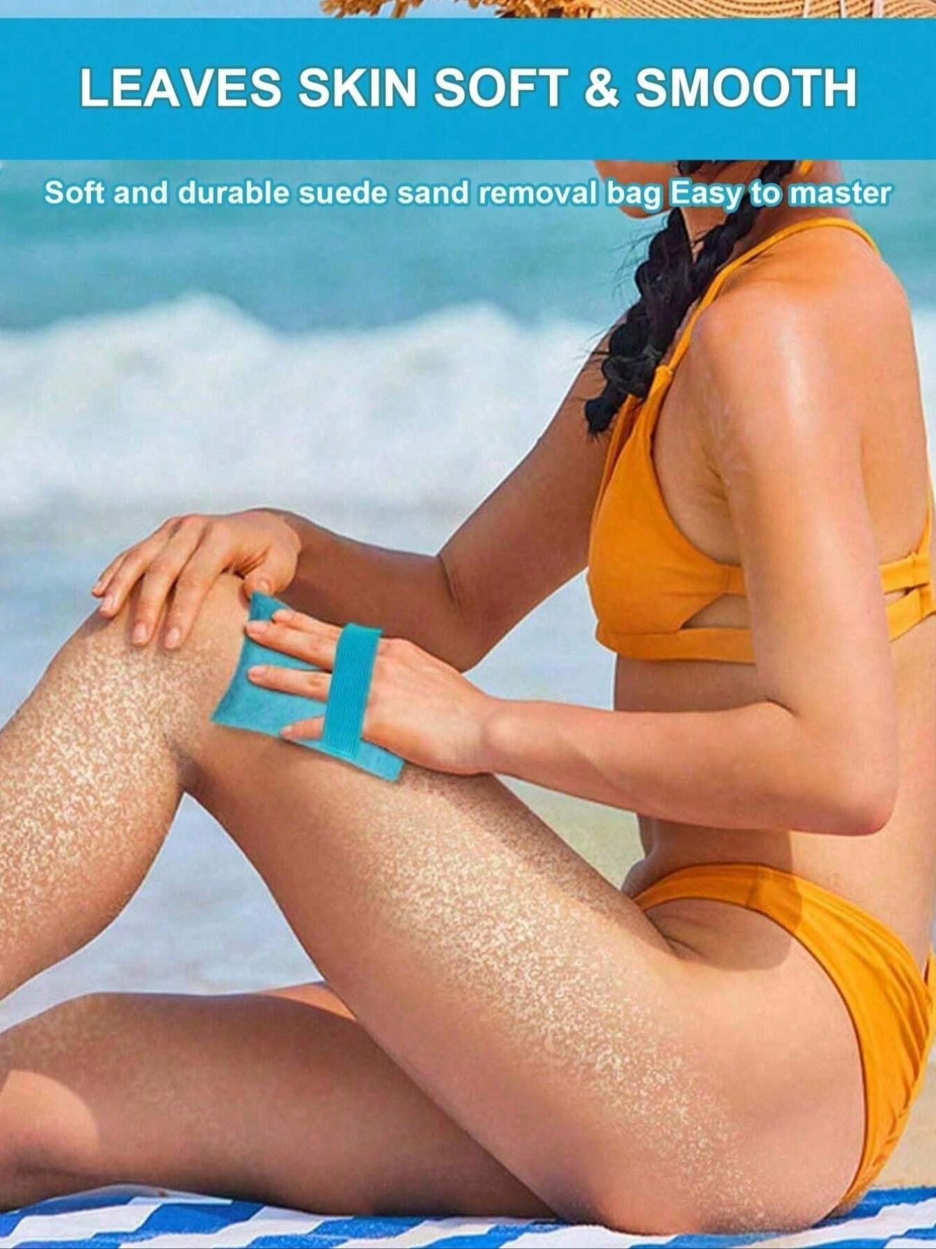 Summer Beach Essentials - Sandproof Beach Bag, Two Size Options, Camping Tools, Soft and Fine, Good Sand Removal, Reusable, Includes Beach Brush and De-Sander