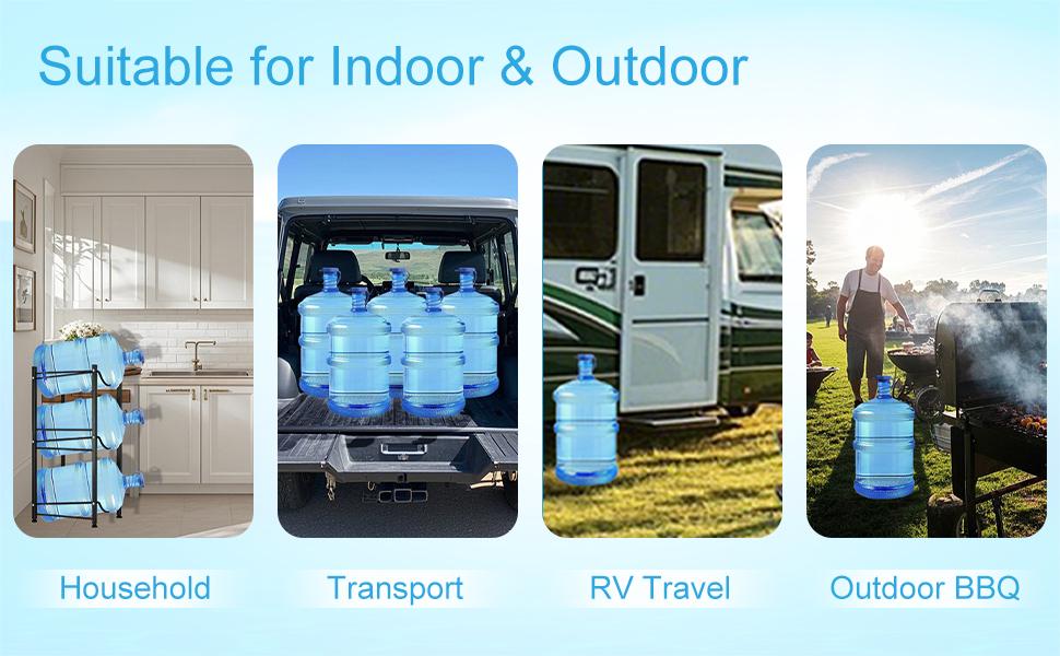 5 PCS 3 & 5 Gallon Water Jug Cap, Upgrade Reusable Replacement Caps, Non Spill Lids for 55mm Water Bottle