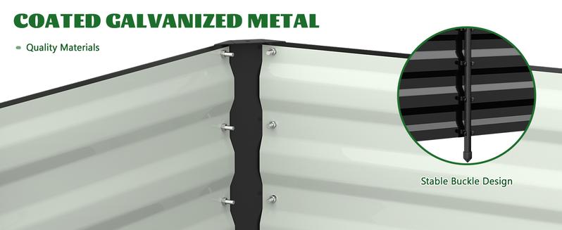 Lilypelle 3 in 1 Raised Garden Bed with Tall Arch Trellis for Climbing Plants, Galvanized Planter Box Outdoor for Gardening, Vegetables, Flower