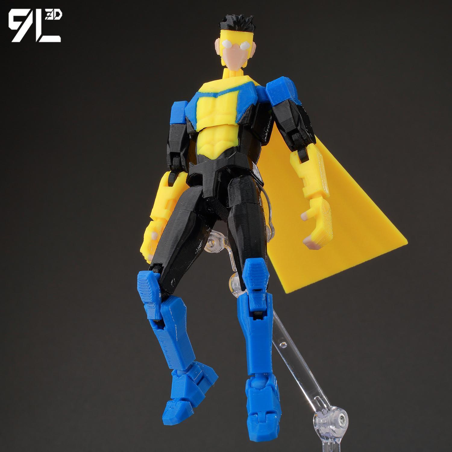 9L3D Printed Invincible Boy Invincible Mark 1.0 Version Titan13 T13 Dummy13 Multi-Jointed Movable Action Figure Collectible Toys