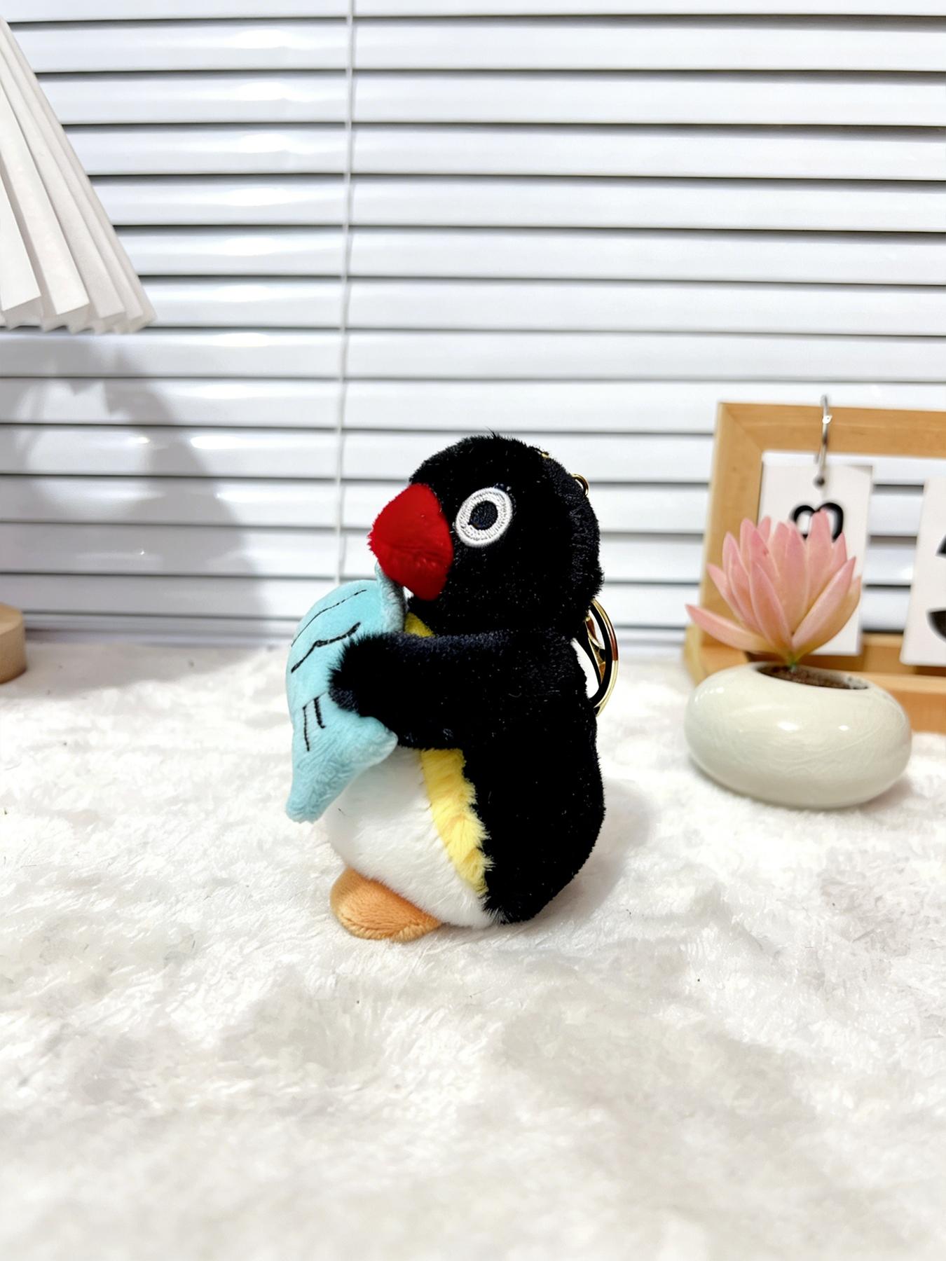 Cute Pingu Plush Keychain, Creative Gift, Hanging Decoration, Cartoon Doll Bag Charm