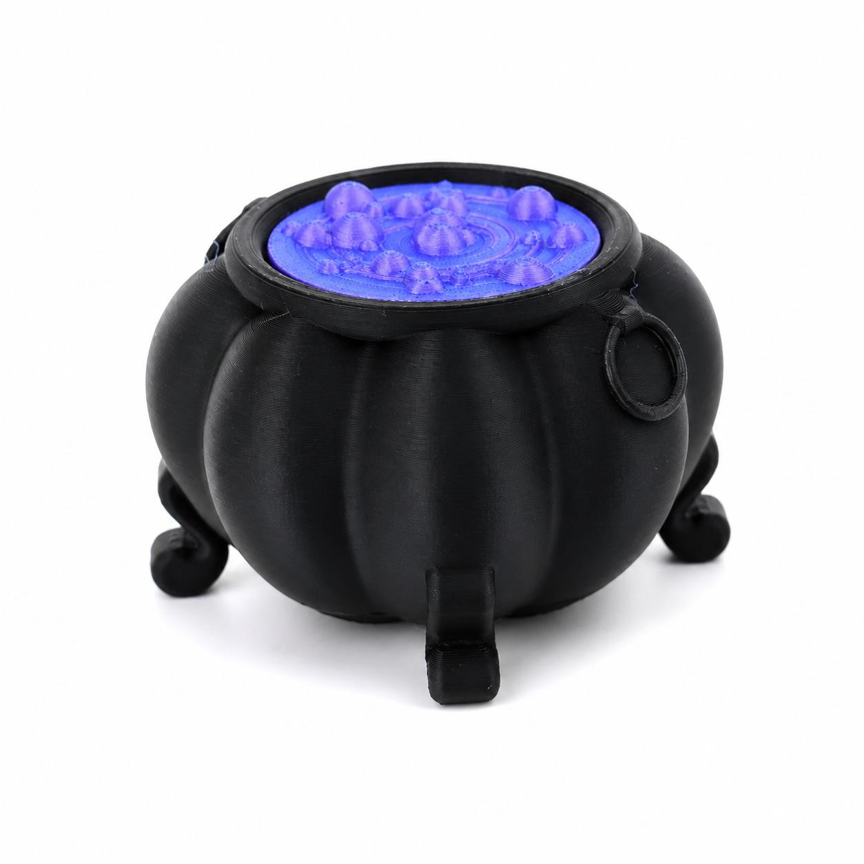 Satisfying Click Witch Cauldron Fidget Toy 3 Pack Fidget Set Halloween Desktop Decor 3D Printed Stress Relief Ornament