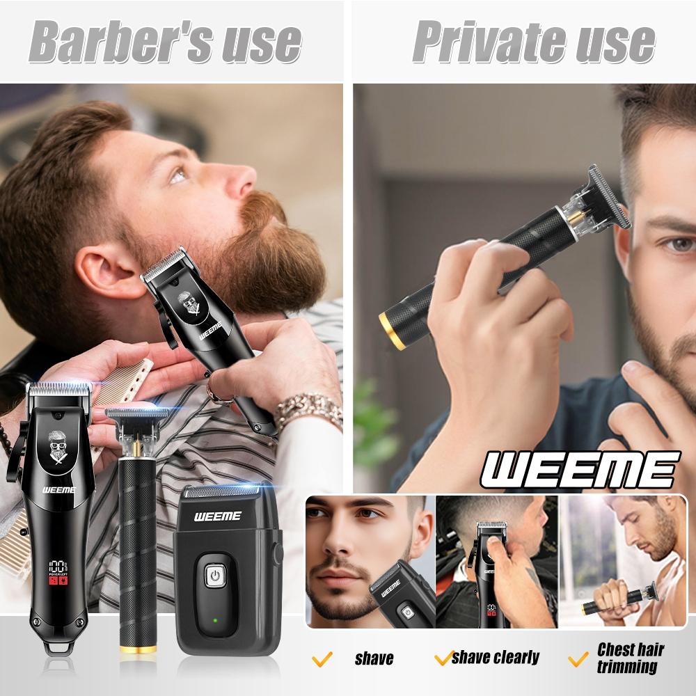 Professional Men's Grooming Kit, Electric Shaver Set with Trimmer, Nose Hair Clipper, Razor, Comb Attachments, Ideal Gift for Him