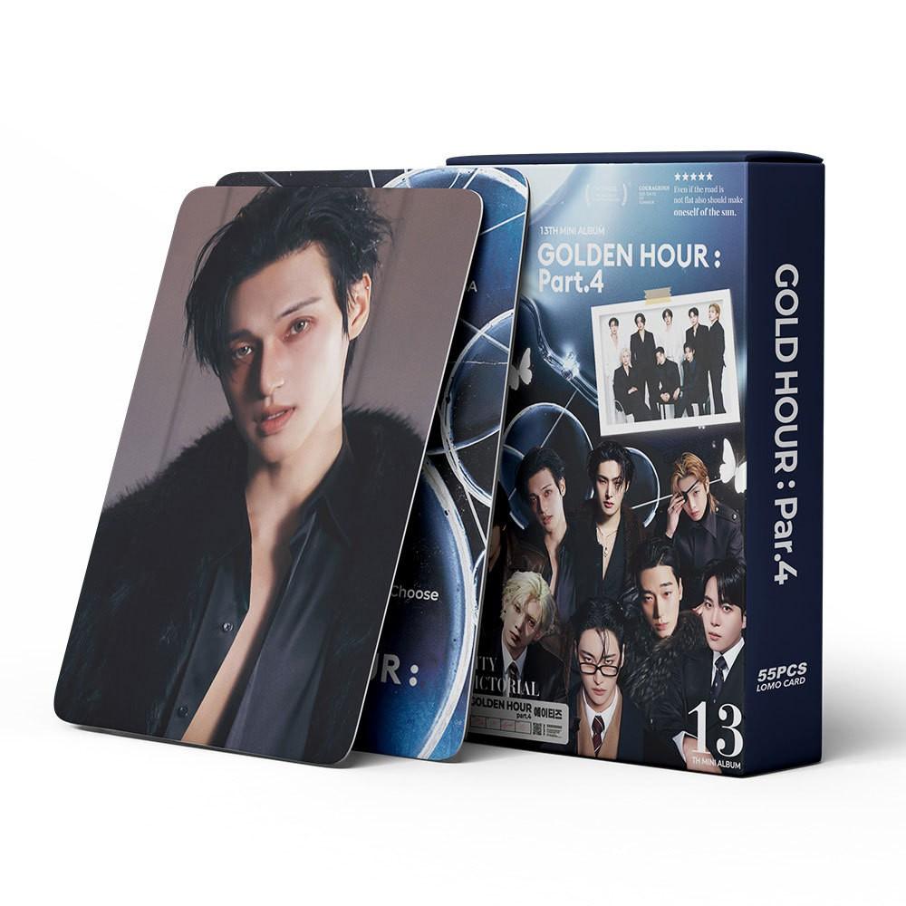 2026 New 55-Piece Boxed Small Cards, K-Pop Boy Group Idol Merchandise, High-Quality Photo Decorative Collectible Support Cards