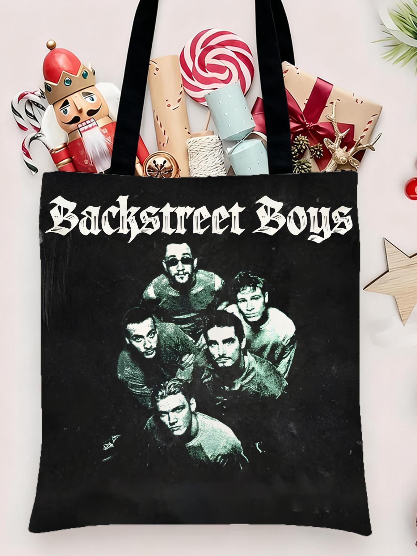 Backstreet Boys band Storage Bags Canvas Shopping Bag Christmas Party Tote Women's Handbag Festive Large Capacity Bag for Outdoor Picnic Party Travel Shopping Anime Crossbody Bags for Boys Girls Students Simple Tote