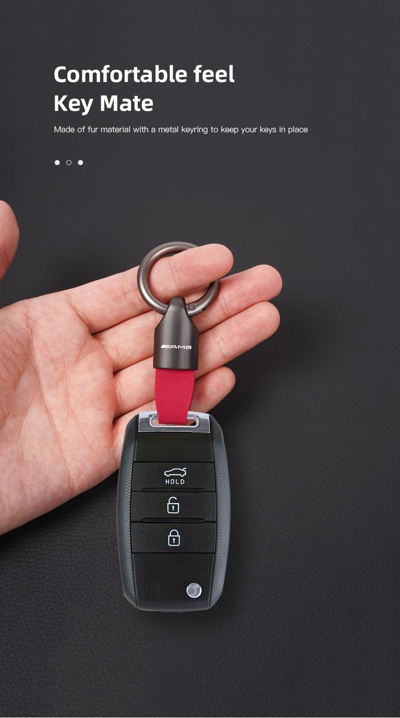 Zinc Alloy Leather Car Key Chain Strap Keyring For Mercedes Benz AMG GLE GLS CLA CLE GLC CLS GLA W223 W213 W206 W464 W247 W167 W166 W222 W205 W204 W177 W246 W212 W221 W463