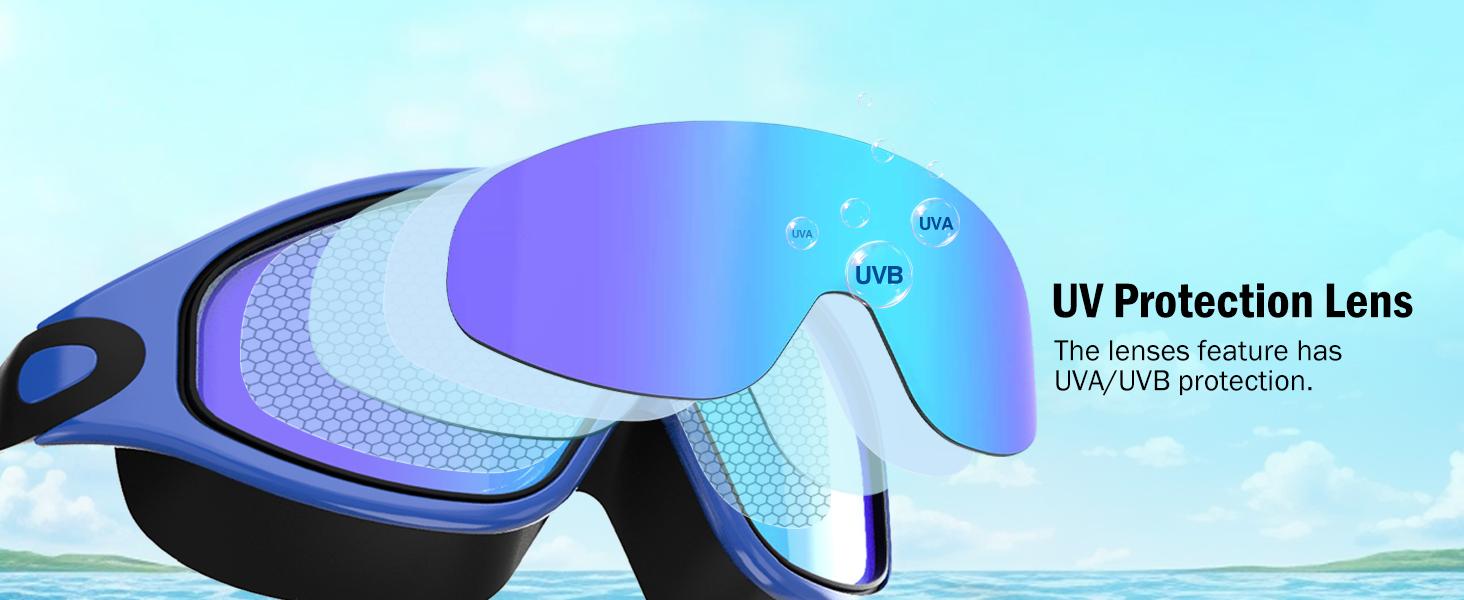 【Creator’s Pick】MARISUN Goggles Swimming Adult Swim-Goggles: Wide View with UV400 Protection Anti Fog No Leak for Men and Women 3 Pack fit outdoorfun Swim Kit Nose Clips Swim Glasses summerwins