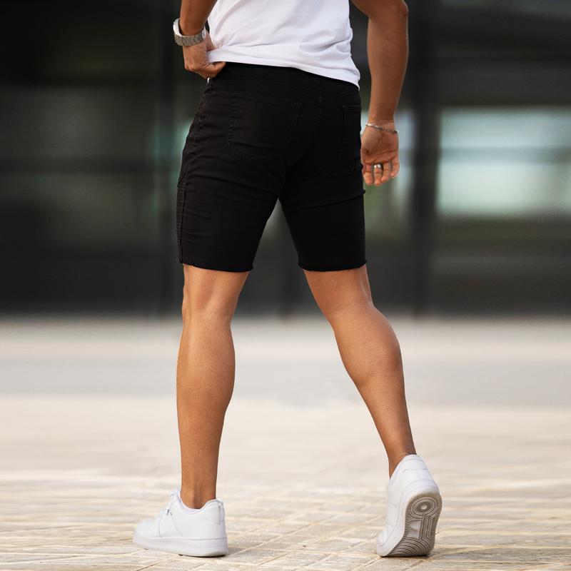 GINGTTO Men's Denim Shorts Slim Fit Stretch Short Jeans Jorts Men Essentials New Shorts