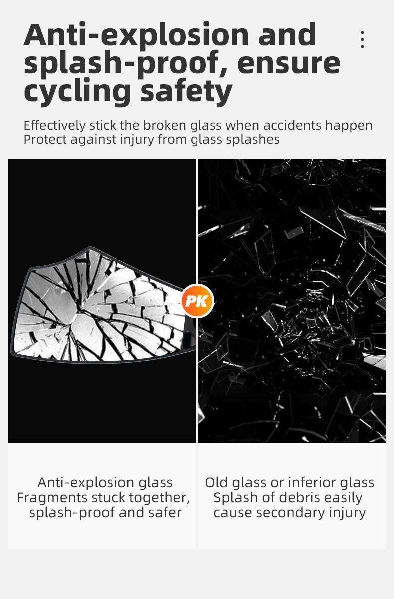 ROCKBROS Bike Mirror New Handlebar Rear View Mirror HD Anti-glare Glass Foldable with Retractable & 360 °Adjustable Lens E-bike Mirror Suitable for 21-24cm Handlebar