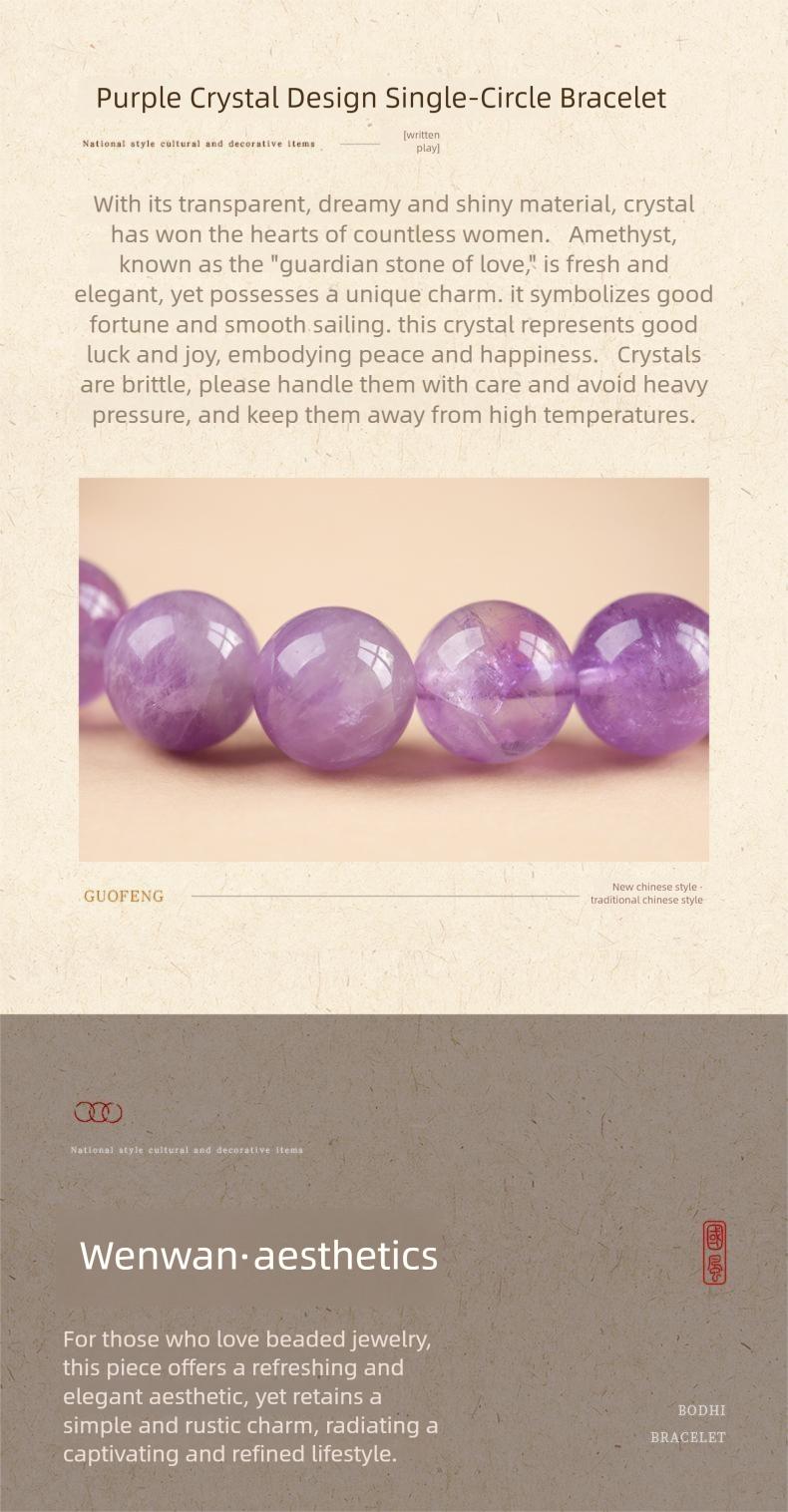 [Academic Success] crystal bracelet, amethyst rose quartz rutilated quartz moonstone white crystal, unisex, daily wear gift, natural stone, wisdom luck peace symbol