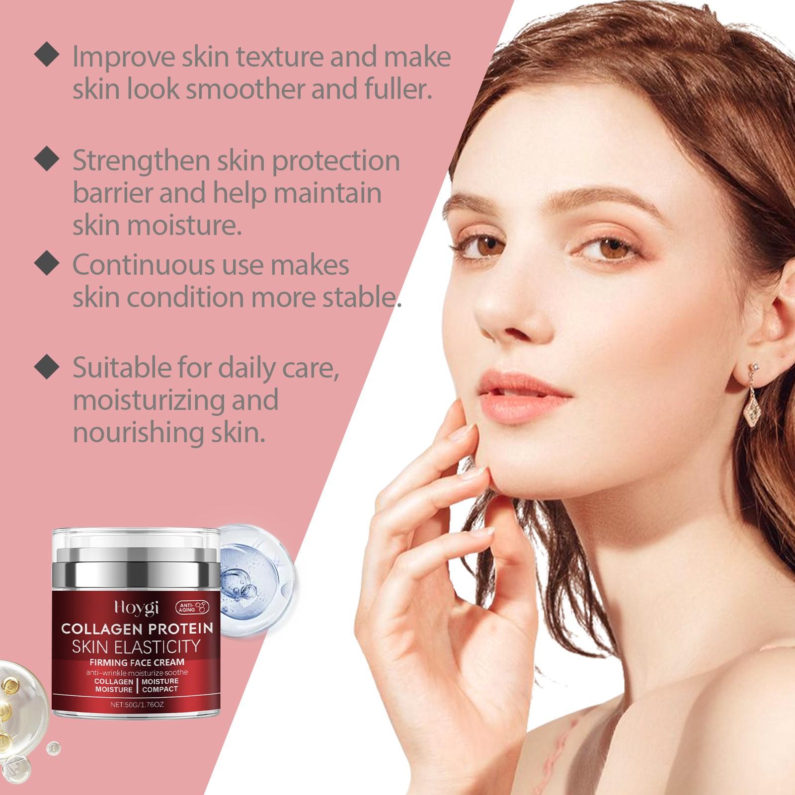 Hoygi Collagen Face Cream (50g), Gentle Nourishment Moisturizer, Hydrates and Softens Skin, Brightening Daily Care Cream