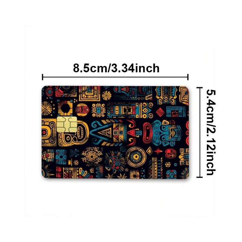 Unique Symbol Design Credit Card Stickers, Ultra-Thin Vinyl Material, 2 Pieces Per Set, Waterproof and Scratch-Resistant Film